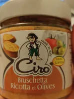 Bruschelta ricotta et olives