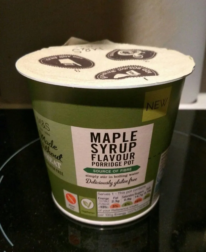 Maple Syrup Flavour Porridge Pot