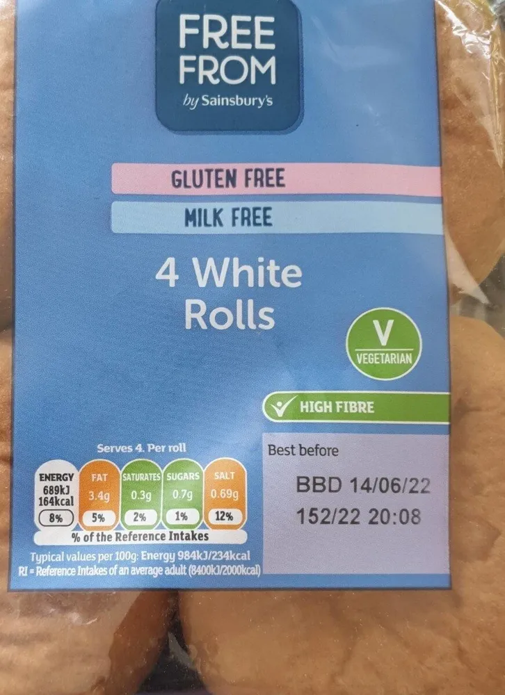 4 white rolls