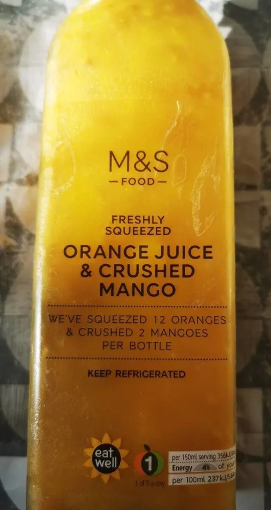 M&S Freshly Squeezed Orange Juice and Crushed Mango