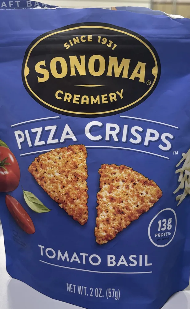 Pizza crisps tomato basil