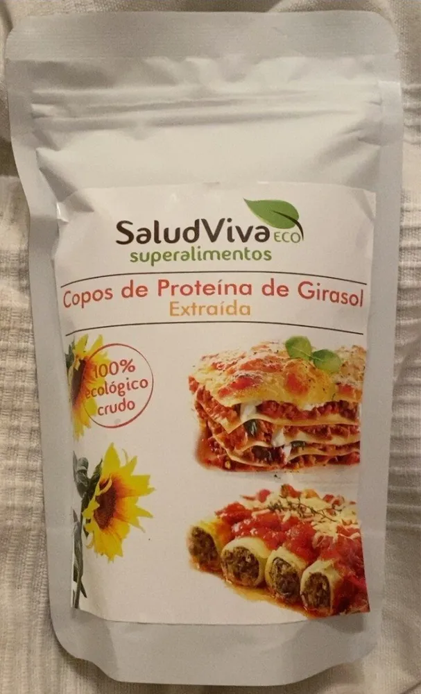 Copos de proteína de girasol extraída