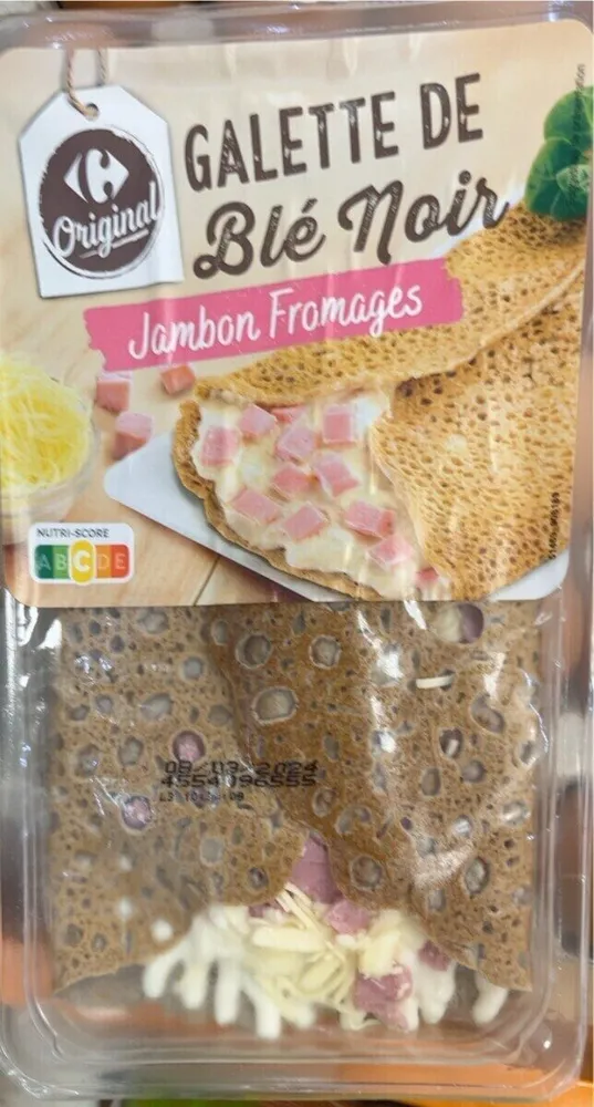 Galette de blé noir jambon fromage