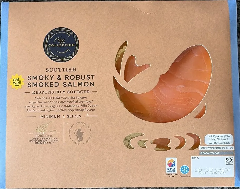 Scottish smoky and robust smoked salmon