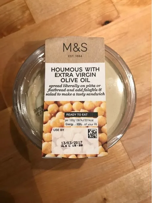 Houmous with extra virgin olive oil