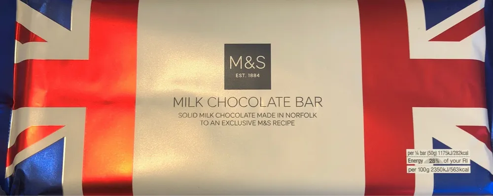 Milk chocolate bar