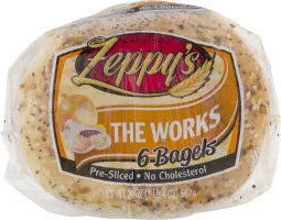 Zeppy's bagels the works