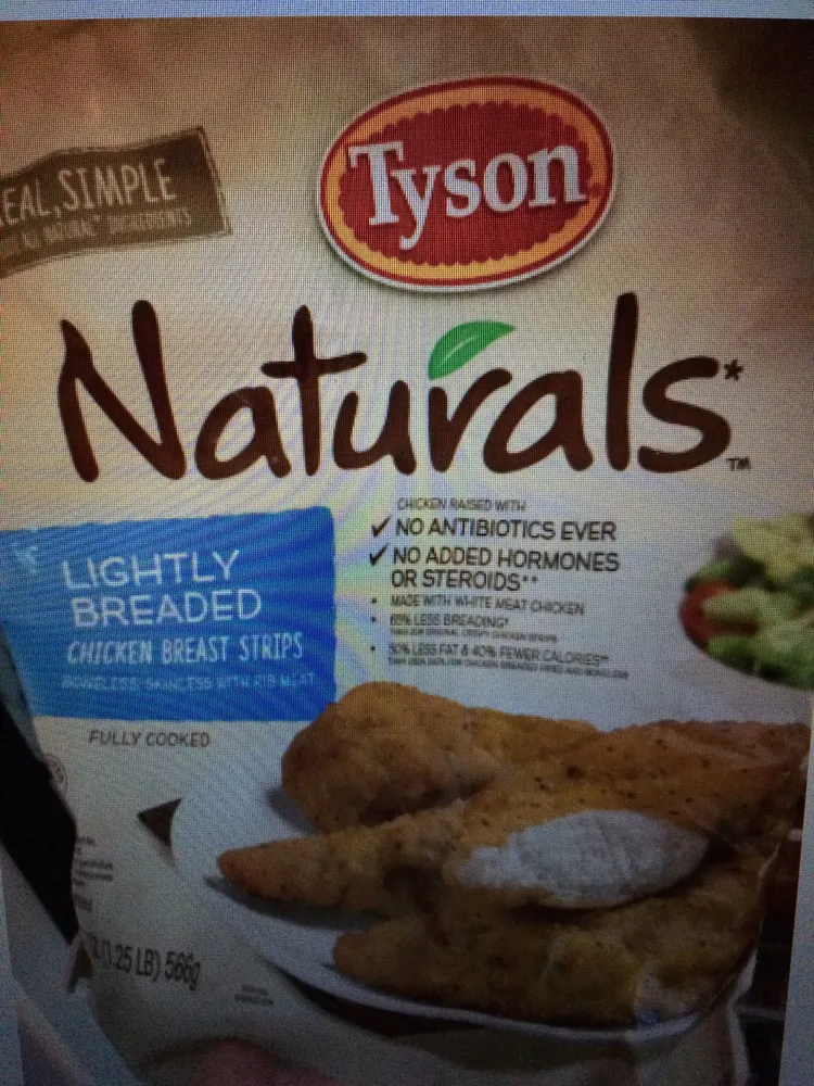 lightly breaded chicken breast strips