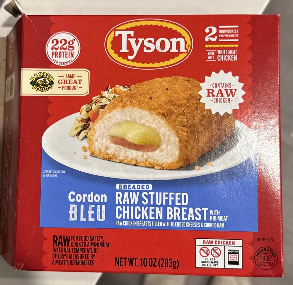 Cordon Bleu Raw Stuffed Chicken Breast