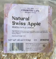 Muesli, natural swiss apple