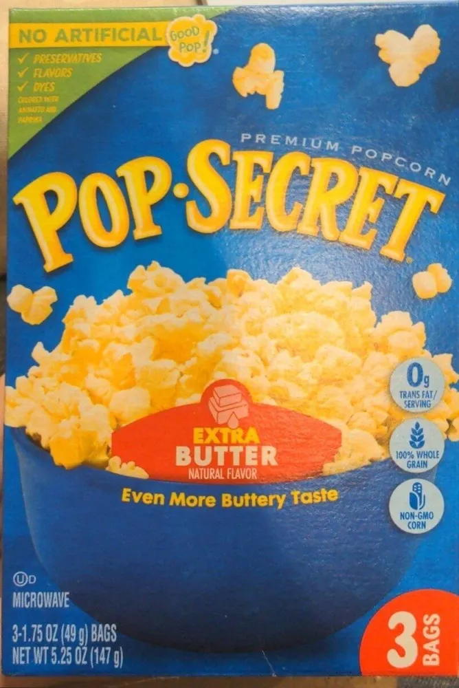 Extra Butter Natural Flavor Popcorn