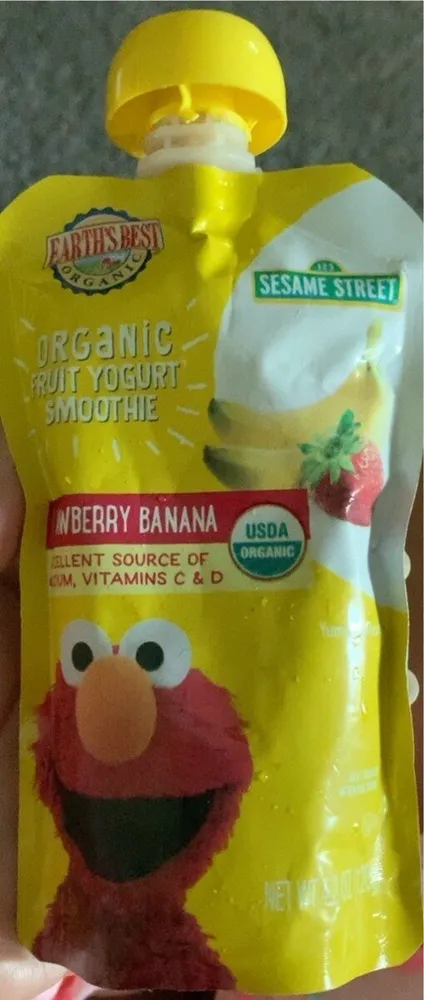 Organic fruit yogurt smoothie
