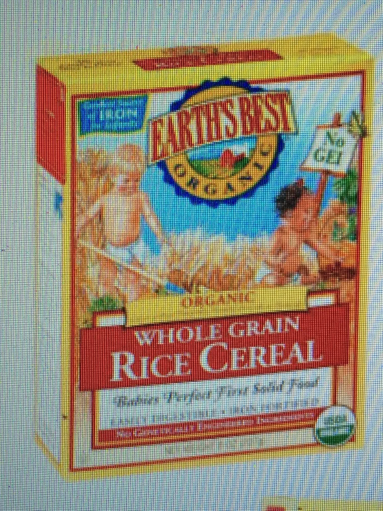 Certified organic whole grain rice cereal