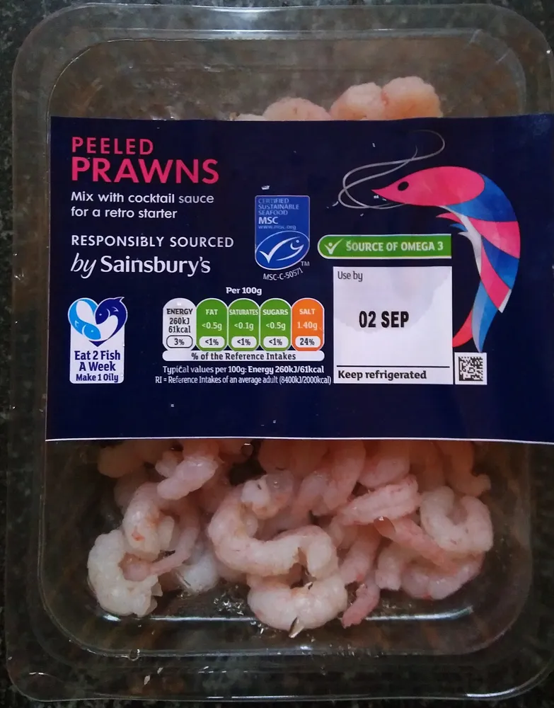 Sainsbury's Peeled Prawns