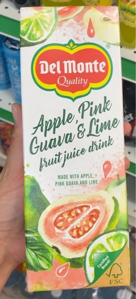 Apple, pink guava & lime fruit juice drink