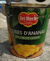 Cubes d'ananas au sirop léger