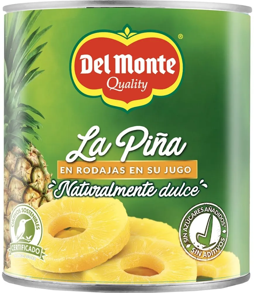 Rodajas de piña en su jugo