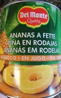 Piña en rodajas en su jugo