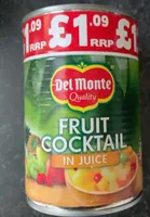Fruit cocktail in juice