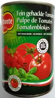 Fein gehackte Tomaten mit Basilikum