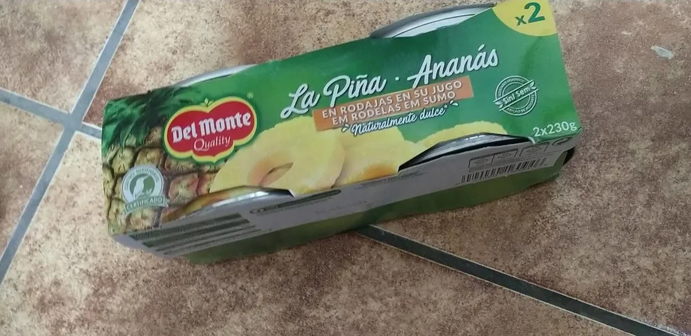 Rodajas de piña en su jugo