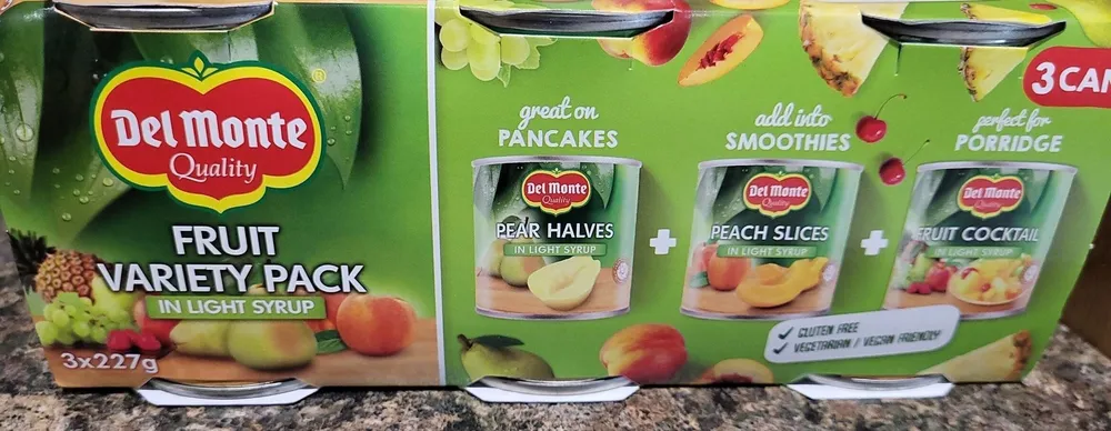 Fruit variety pack in light syrup