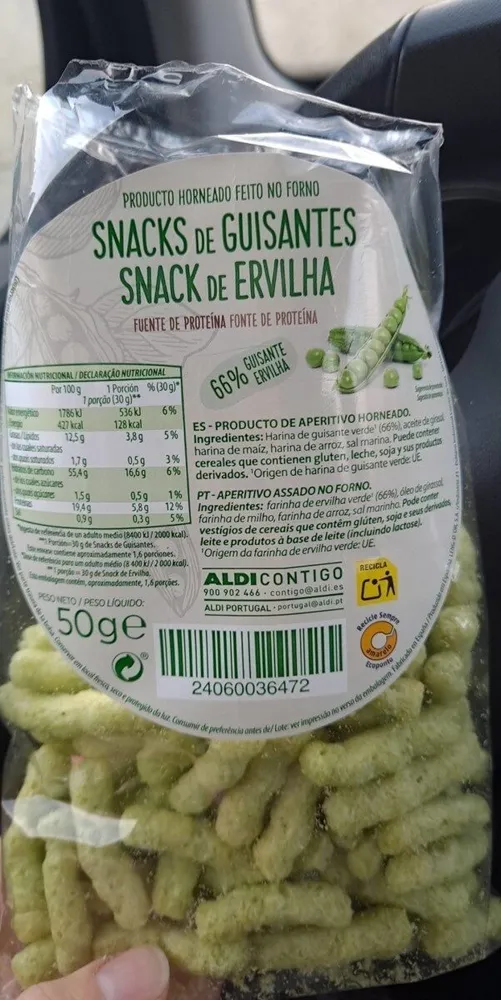 Snacks de guisante