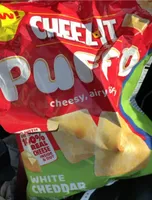 Cheez it puffed white cheddar peg bag