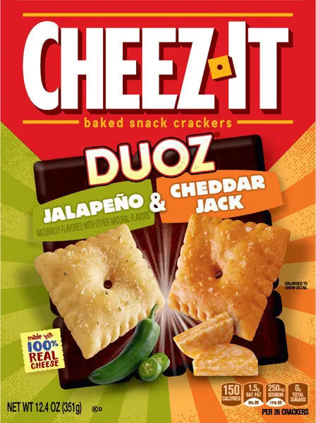 DUOZ Jalapeño & Cheddar Jack Baked Snack Crackers