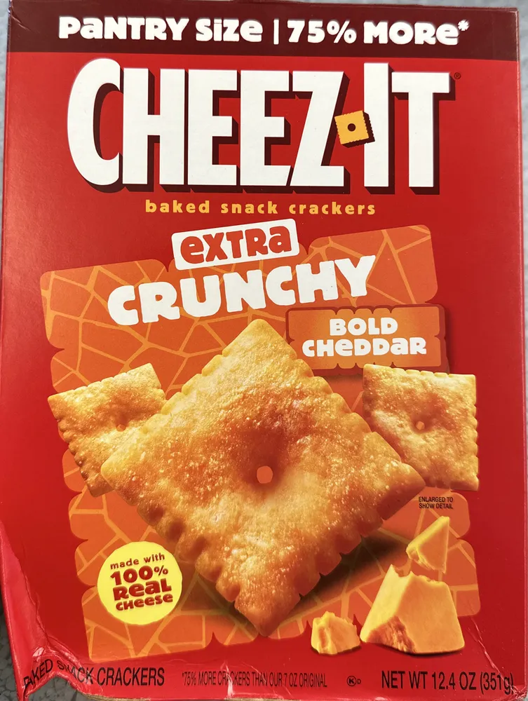 Extra Crunchy Bold Cheddar baked snack crackers