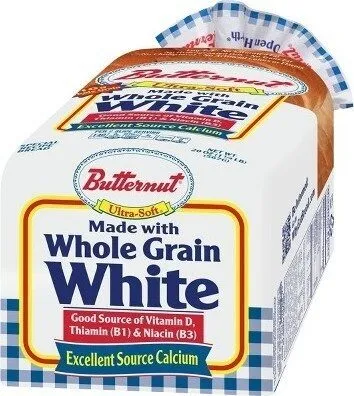 Whole grain white bread
