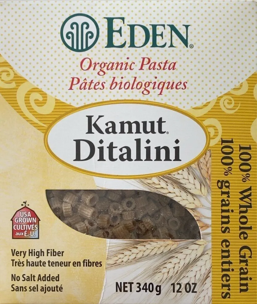 Kamut Ditalini, Organic, 100% Whole Grain