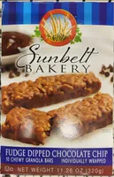 Fudge Dipped Chocolate Chip Chewy Granola Bars