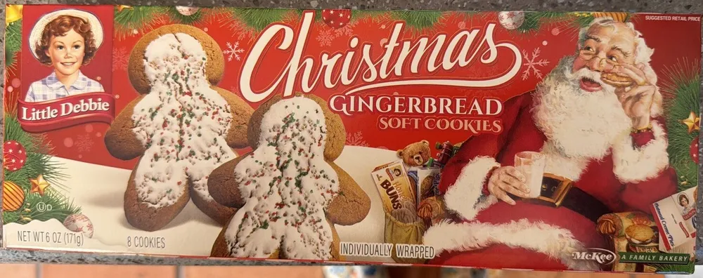 Red, White and Blue Gingerbread Soft Cookies