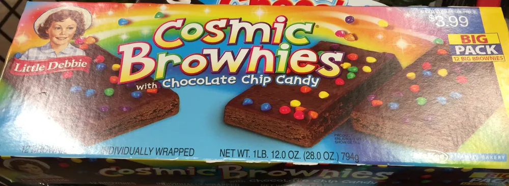 Cosmic Brownies with Chocolate Chip Candy
