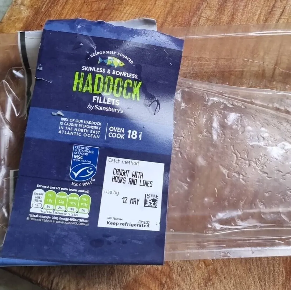 Skinless boneless haddock fillets