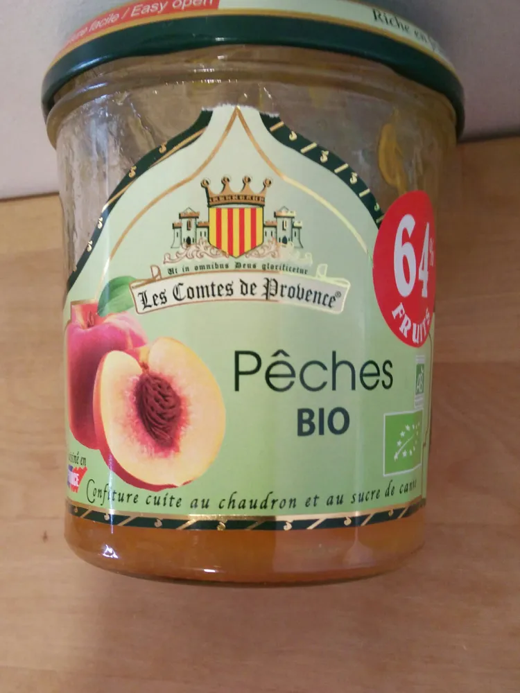 Confiture cuite au chaudron et au sucre de canne Pêches Bio