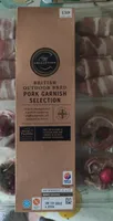British outdoor bred pork garnish selection