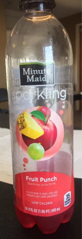 Minute maid, sparkling juice drink, fruit punch
