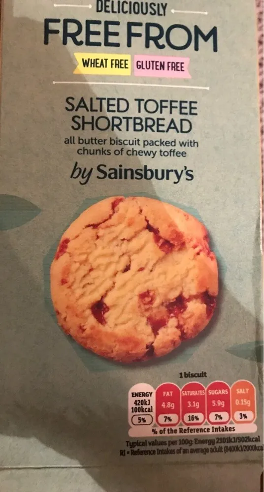 Salted toffee shortbread