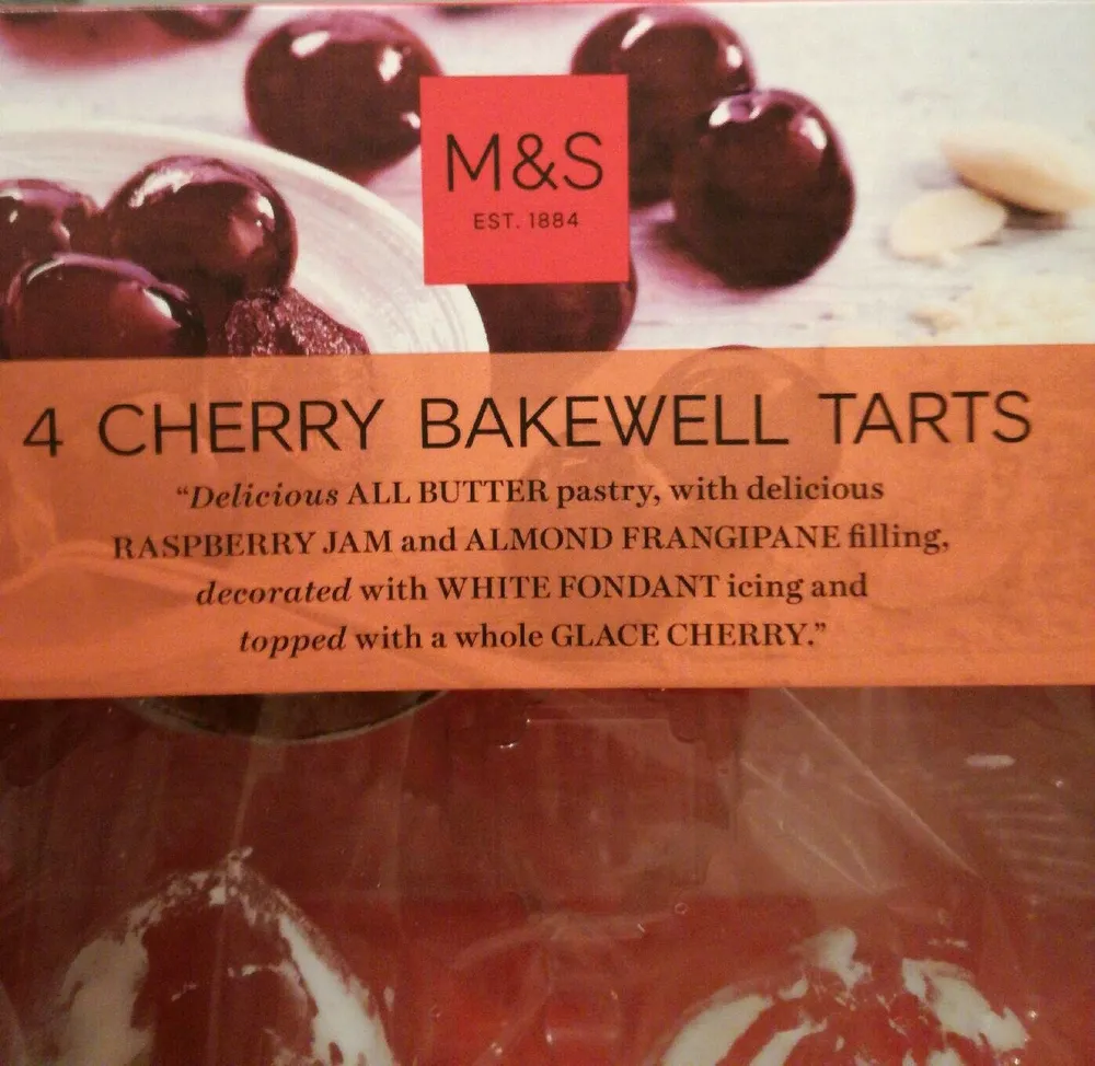 4 cherry bakewell tarts