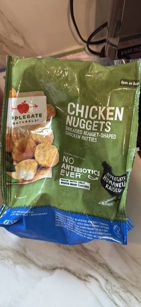 Chicken Nuggets Breaded Nugget-Shaped Chicken Patties