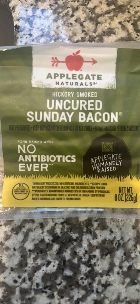 Hickory Smoked Uncured Sunday Bacon