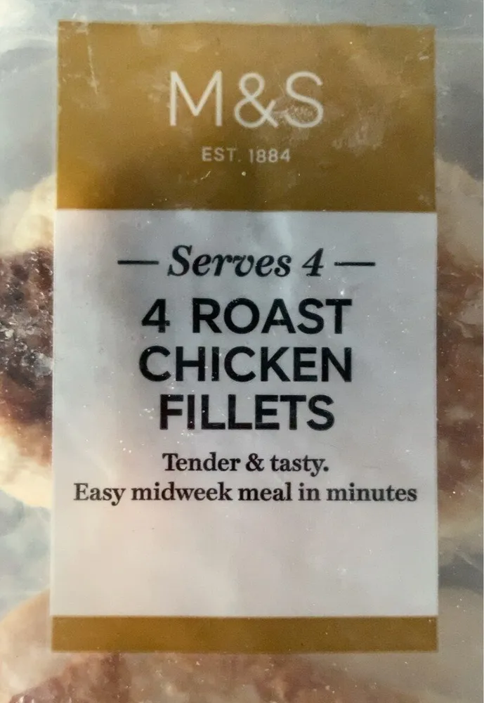 Roasted chicken fillets