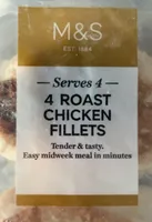 Roasted chicken fillets