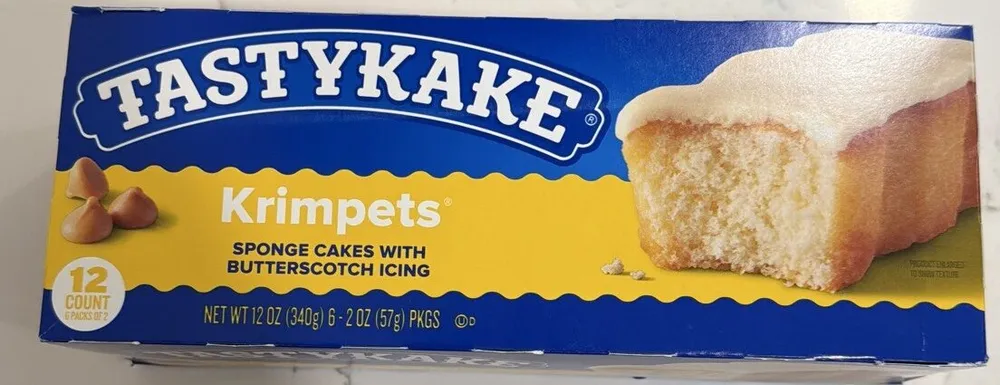 Tastykake, krimpets sponge cakes, butterscotch