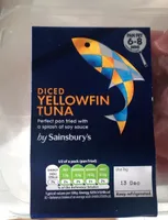 Diced yellowfin tuna