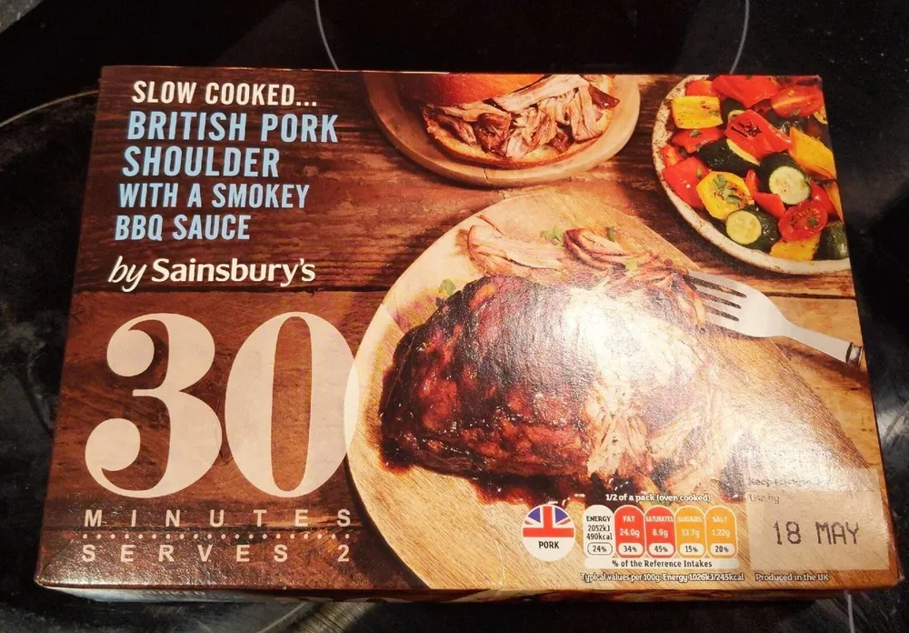 British pork shoulder with a smokey BBQ sauce