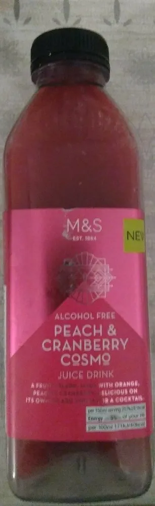 Peach and cranberry Cosmo juice drink