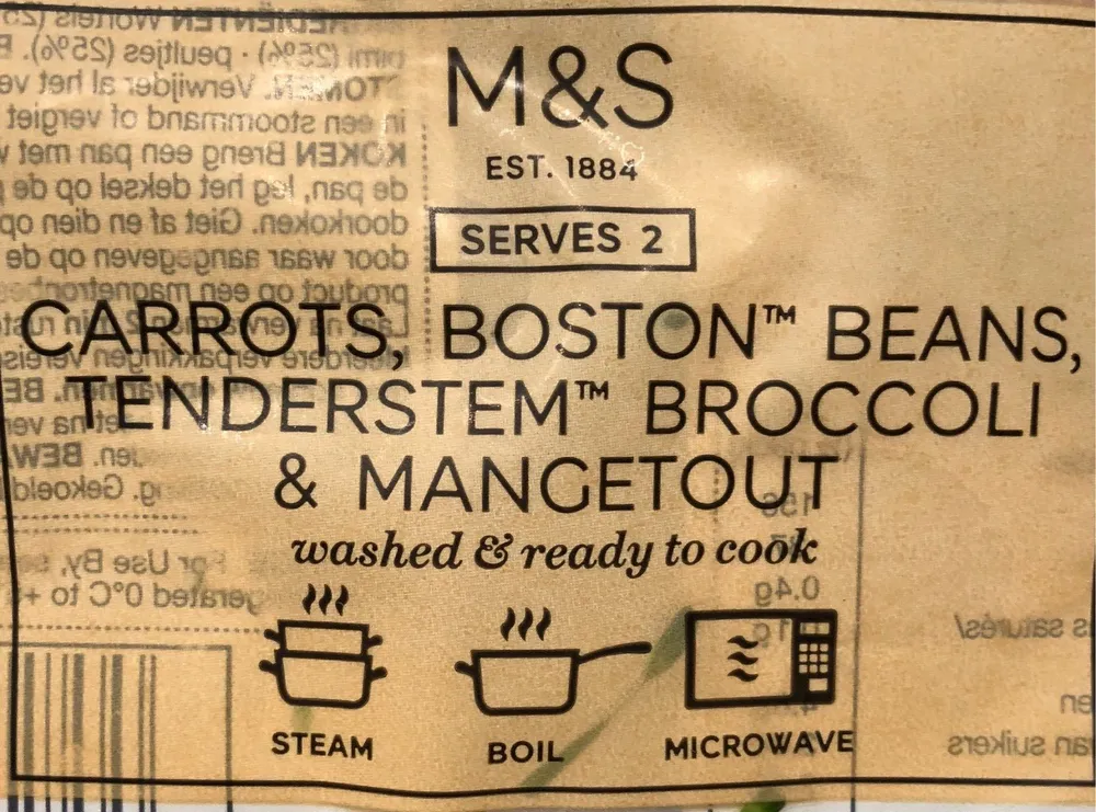 Carrots, boston beans, tenderstem broccoli & mangetout